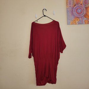 Red tunic dress